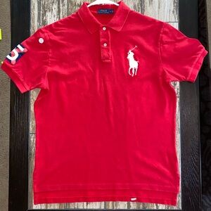 POLO Ralph Lauren Men’s Clothes SZ L Short Sleeve Shirt Big Pony Custom Fit #5